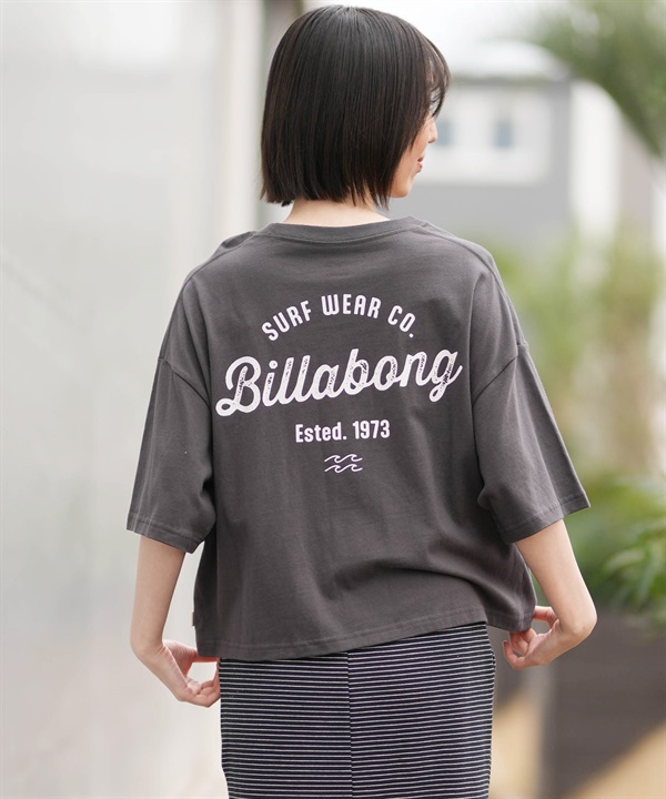 BILLABONG ビラボン 半袖 Tシャツ レディース ARCH ROUGH LOGO CROP T BG013219