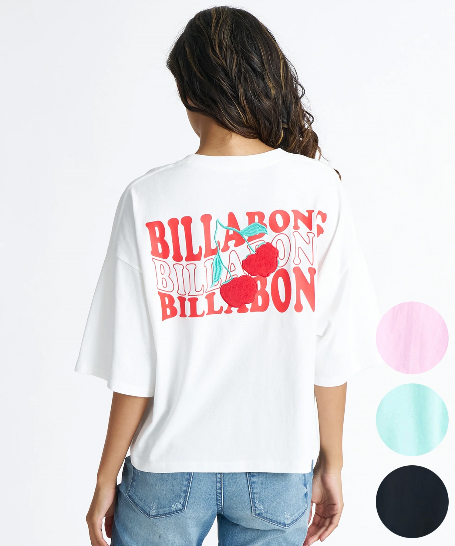 BILLABONG ビラボン 半袖 Tシャツ レディース CHERRY WIDE LOOSE CR