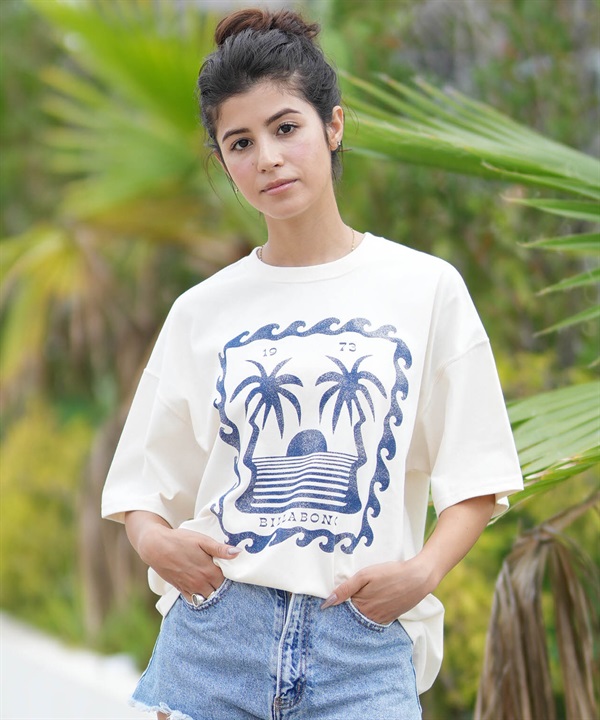 BILLABONG ビラボン 半袖 Tシャツ レディース SURF CAMP SS TEE BG014U06 ムラサキスポーツ限定