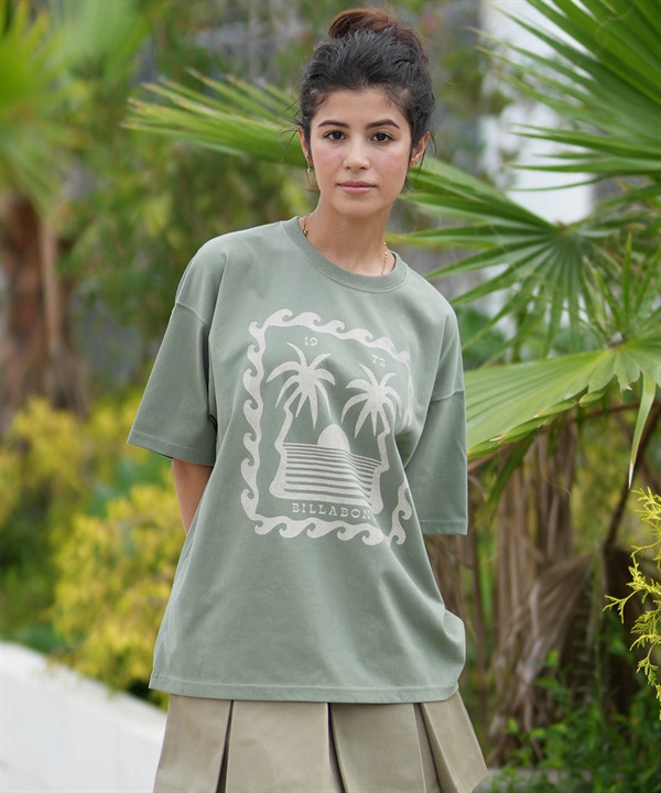 BILLABONG ビラボン 半袖 Tシャツ レディース SURF CAMP SS TEE BG014U06 ムラサキスポーツ限定