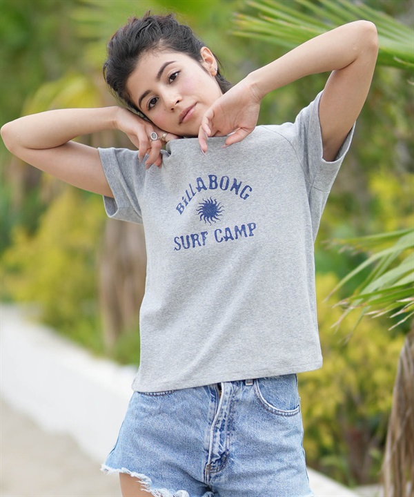 BILLABONG ビラボン 半袖 Tシャツ レディース SURF CAMP SS RAGLAN TEE BG014U07 ムラサキスポーツ限定
