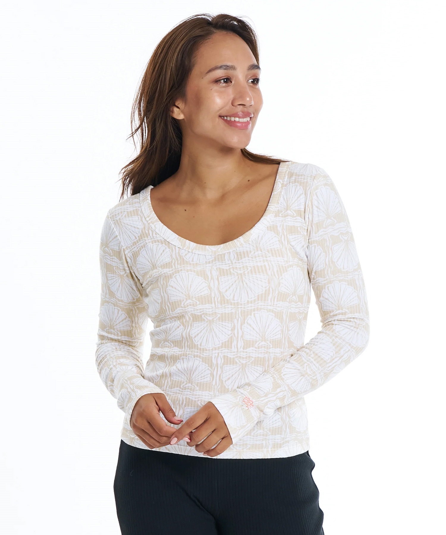 BILLABONG ビラボン 長袖 Tシャツ ロンT レディース リブ素材 BG013053