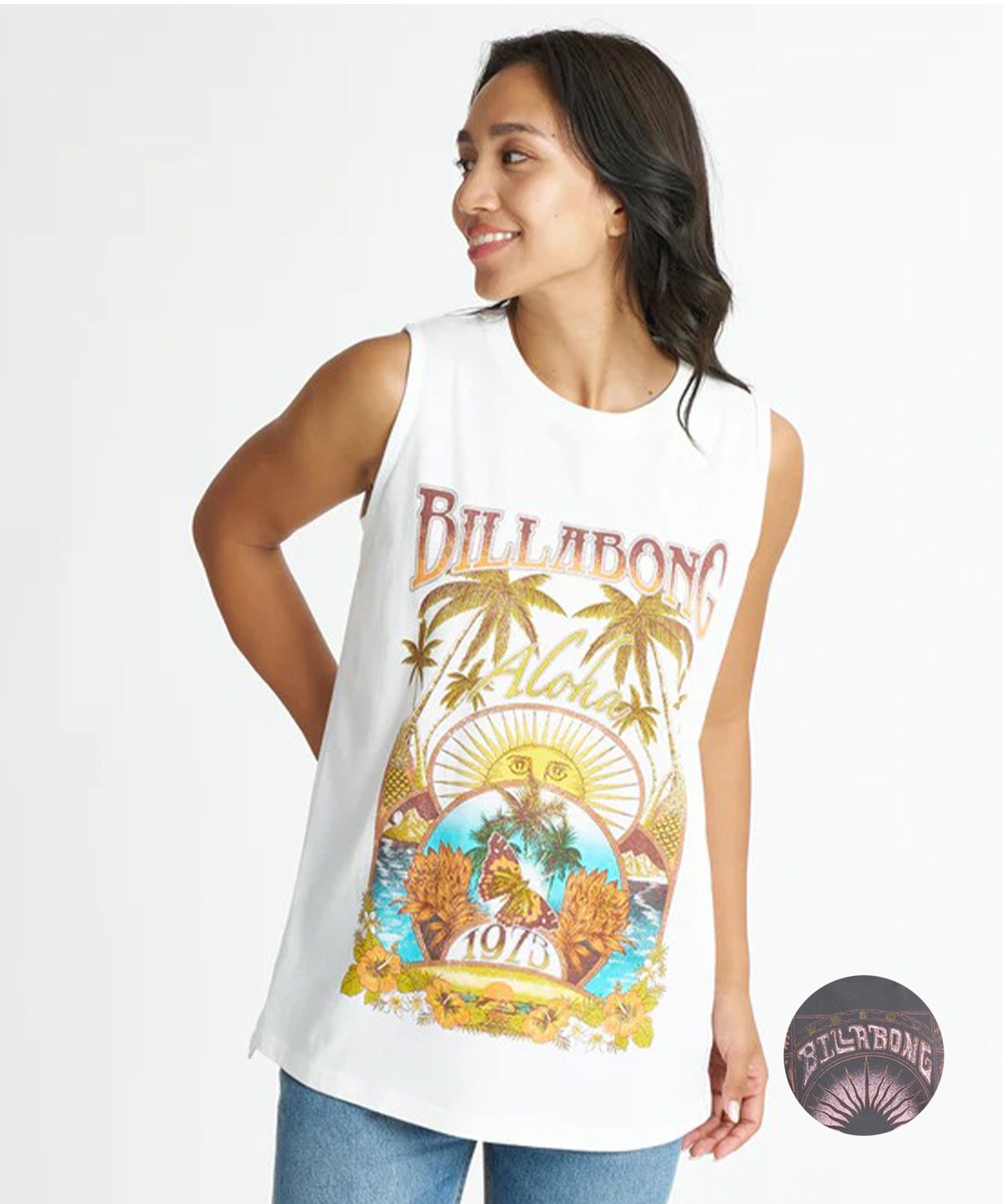 BILLABONG ビラボン タンクトップ レディース UVカット GRAPHIC LOOSE TANK TOP BG01C360(OFB-M)