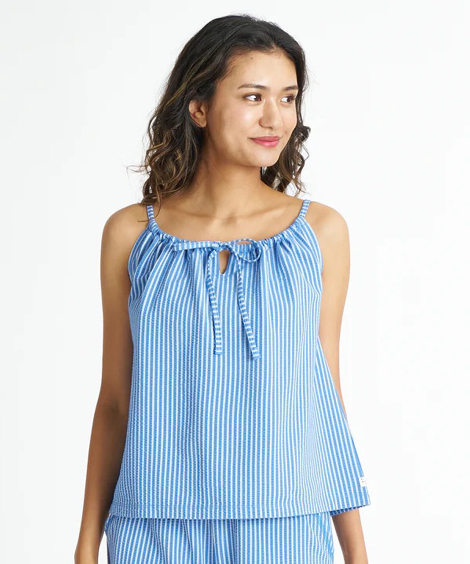 美品❗️ダニエラグレジス　水色ストライプキャミソール BILLABONG ビラボン キャミソール レディース 2WAY LIGHT SUCKER CAMI