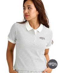 BILLABONG ビラボン 半袖 シャツ レディース ロゴ STRIPED RIB POLO SHIRT BG013301(SCS-M)