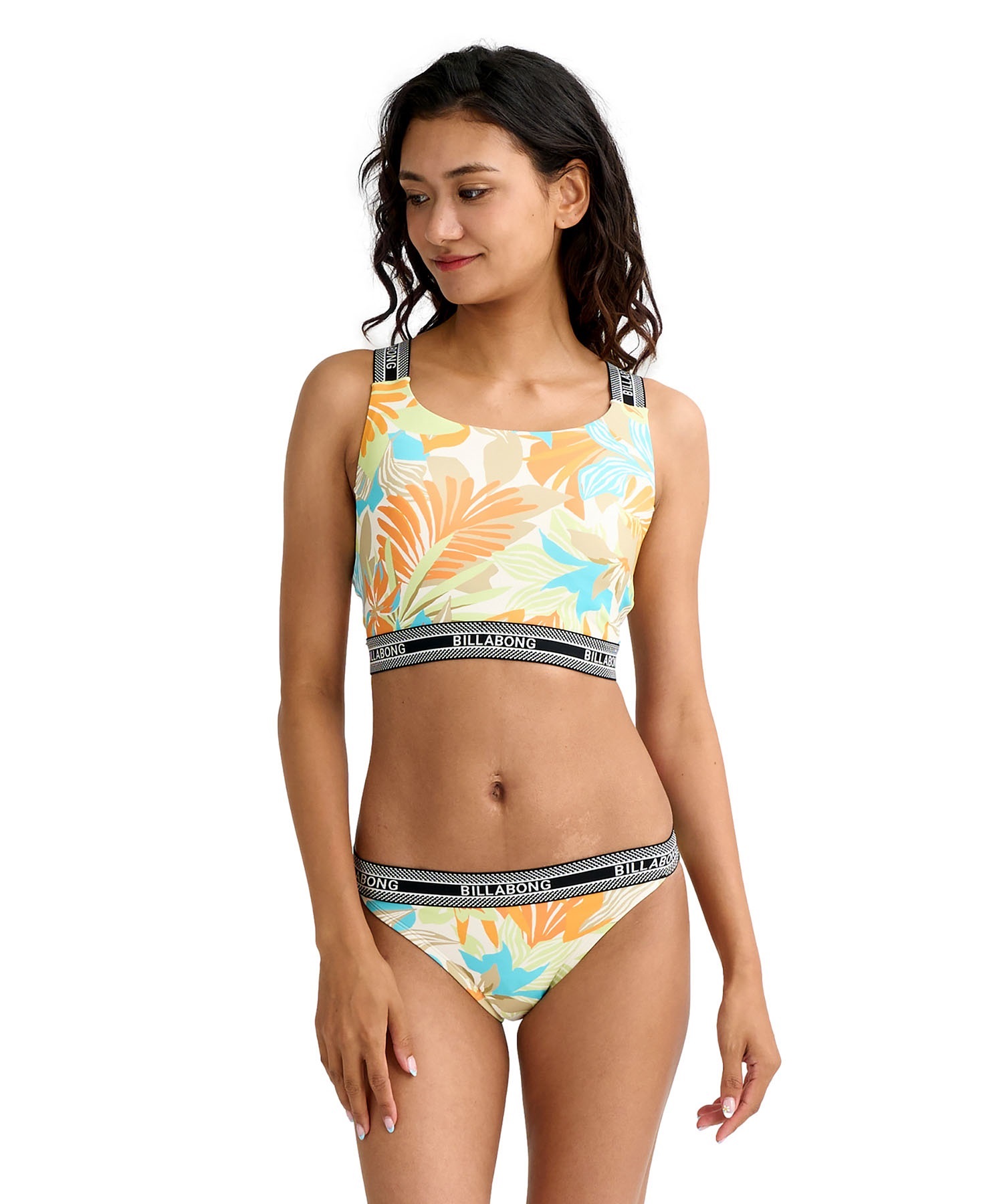 BILLABONG ビラボン 水着 ビキニ レディース 花柄 ロゴ HIGH NECK SURF