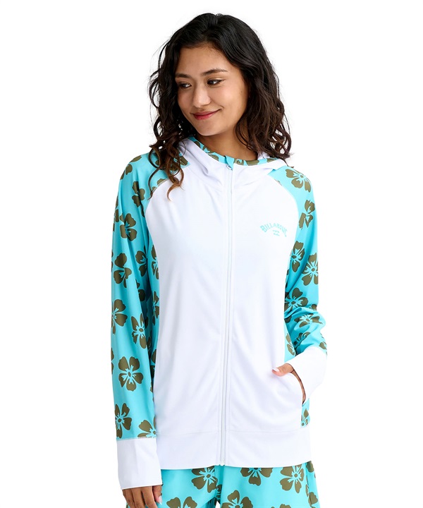 BILLABONG ビラボン 水着 ラッシュガード ジップアップ パーカー レディース DES TROPIQUES ZIP UP RG BG013850