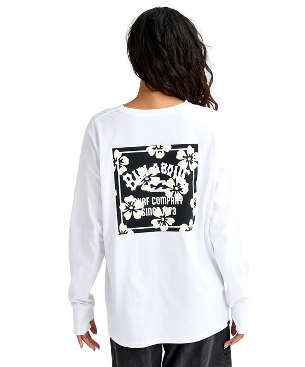 BILLABONG ビラボン 水着 ラッシュガード 長袖 Tシャツ ロンT レディース 水陸両用 MORFY SQUARE LOGO RG BG013857