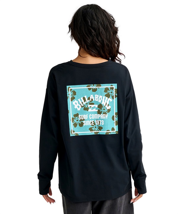 BILLABONG ビラボン 水着 ラッシュガード 長袖 Tシャツ ロンT レディース 水陸両用 MORFY SQUARE LOGO RG BG013857