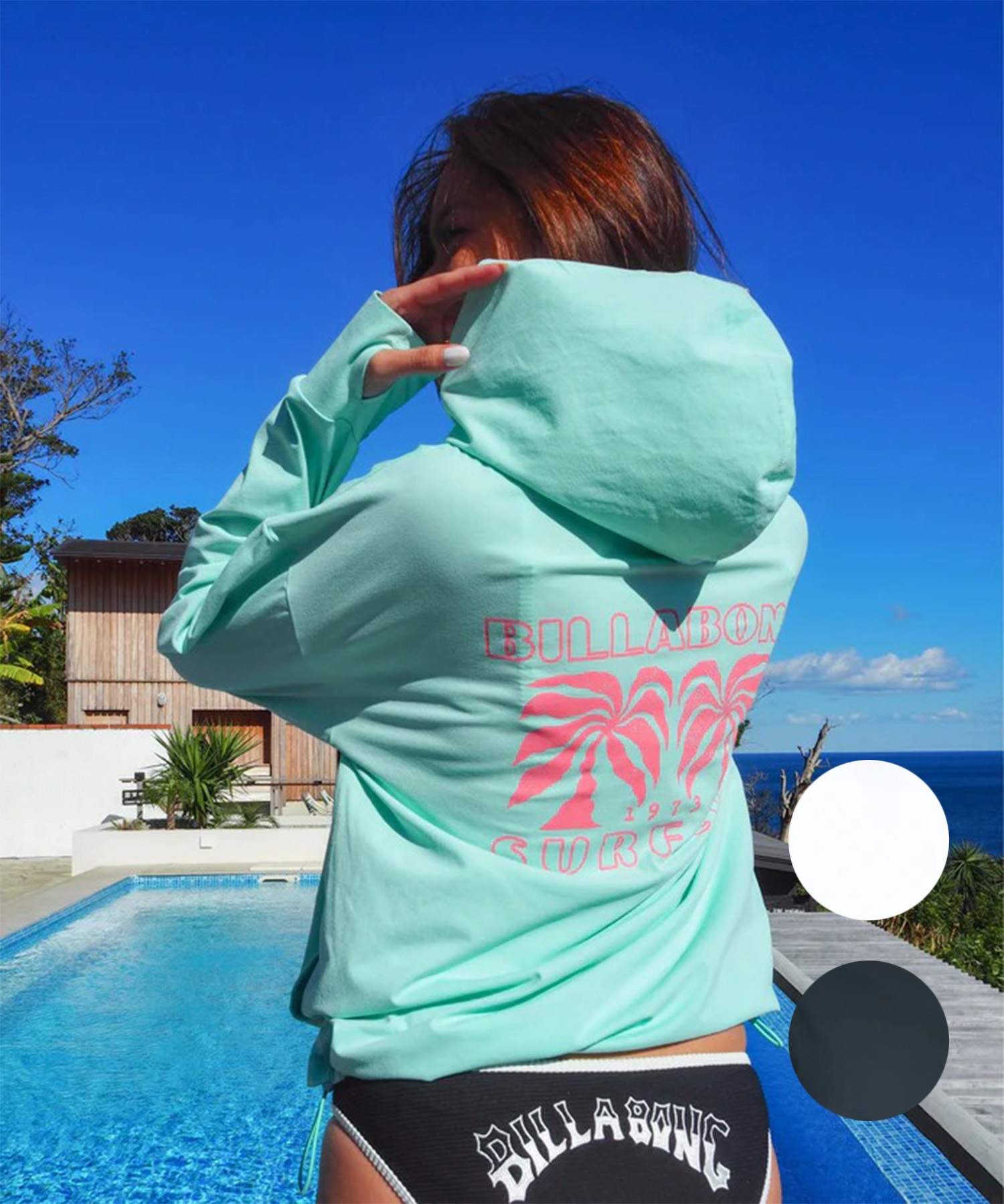 ビラボンスイムウェアM BILLABONG ビラボン 水着 ラッシュガード ジップアップ パーカー