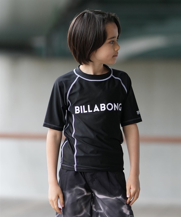 BILLABONG ビラボン 水着 ラッシュガード 半袖 Tシャツ キッズ ジュニア 子供 BOYS RASHGUARD LOGO S S BG015850