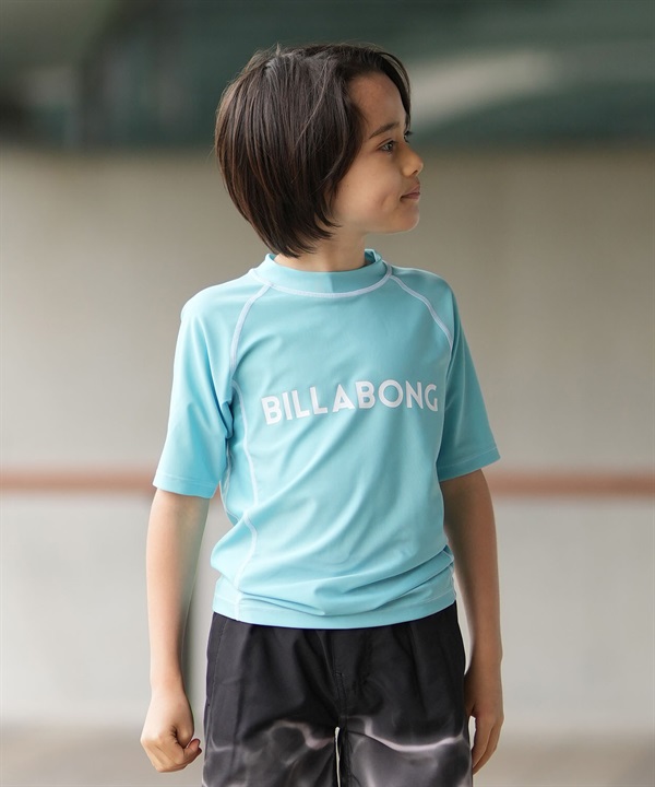 BILLABONG ビラボン 水着 ラッシュガード 半袖 Tシャツ キッズ ジュニア 子供 BOYS RASHGUARD LOGO S S BG015850