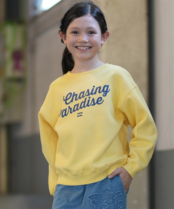 BILLABONG ビラボン トレーナー スウェット キッズ 子供 裏毛 GIRLS MONO ALOHA CREW BG016030