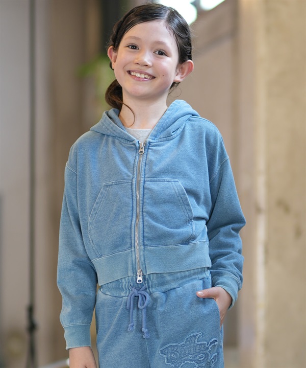 BILLABONG ビラボン ジップアップ パーカー フーディー キッズ 子供 クロップド丈 ショート丈 GIRL LOOSE CROPPED ZIP PK BG016031