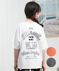 BILLABONG ビラボン 半袖 Tシャツ キッズ ジュニア 子供 バックプリント MESSAGE ARCH BG015251(OFB-130cm)
