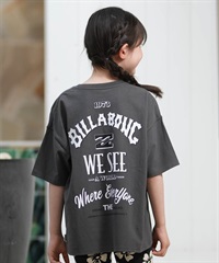 BILLABONG ビラボン 半袖 Tシャツ キッズ ジュニア 子供 バックプリント MESSAGE ARCH BG015251(OFB-130cm)