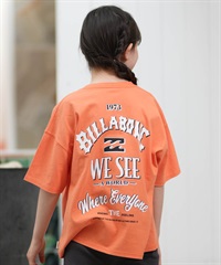 BILLABONG ビラボン 半袖 Tシャツ キッズ ジュニア 子供 バックプリント MESSAGE ARCH BG015251(SAF-130cm)