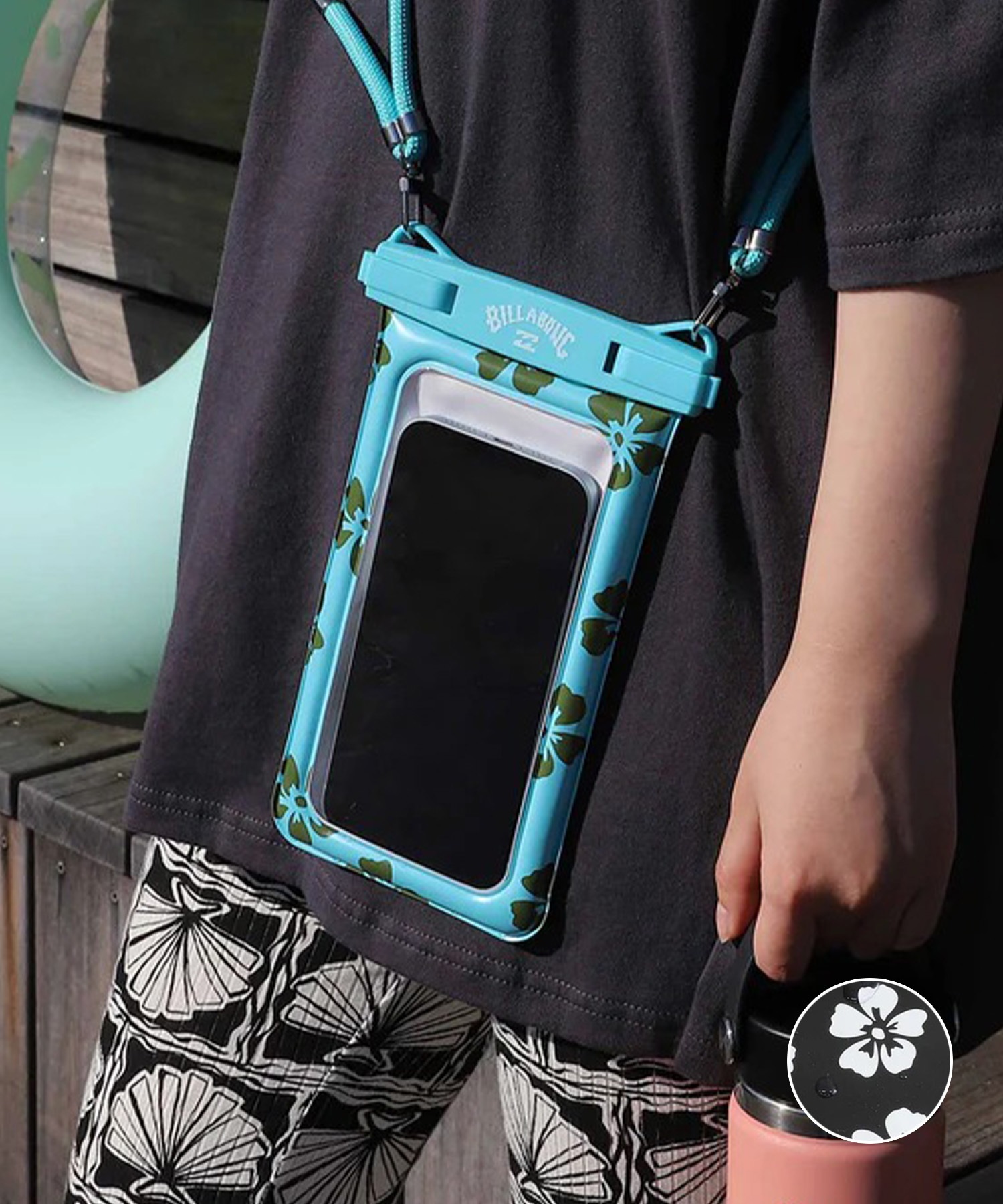 ビラボン billabong ボードケース　新品同様 BILLABONG ビラボン スマートフォンケース 防水 WATERPROOFCASE