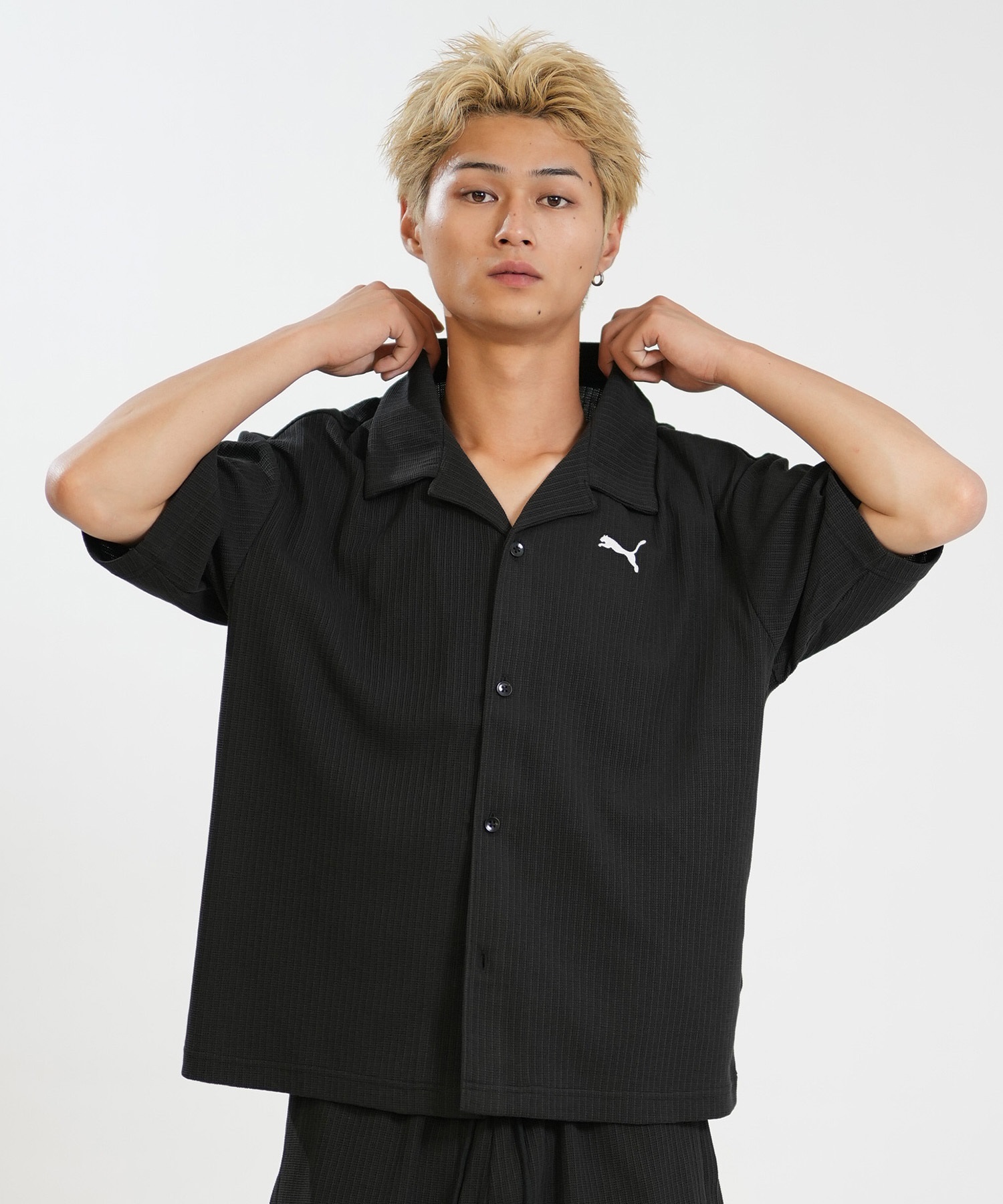 PUMA プーマ 半袖 Tシャツ メンズ WARDROBE ESS ワッフルシャツ 636809