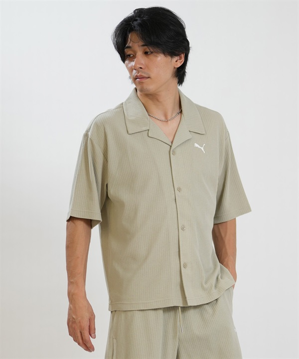 PUMA プーマ 半袖 Tシャツ メンズ WARDROBE ESS ワッフルシャツ 636809