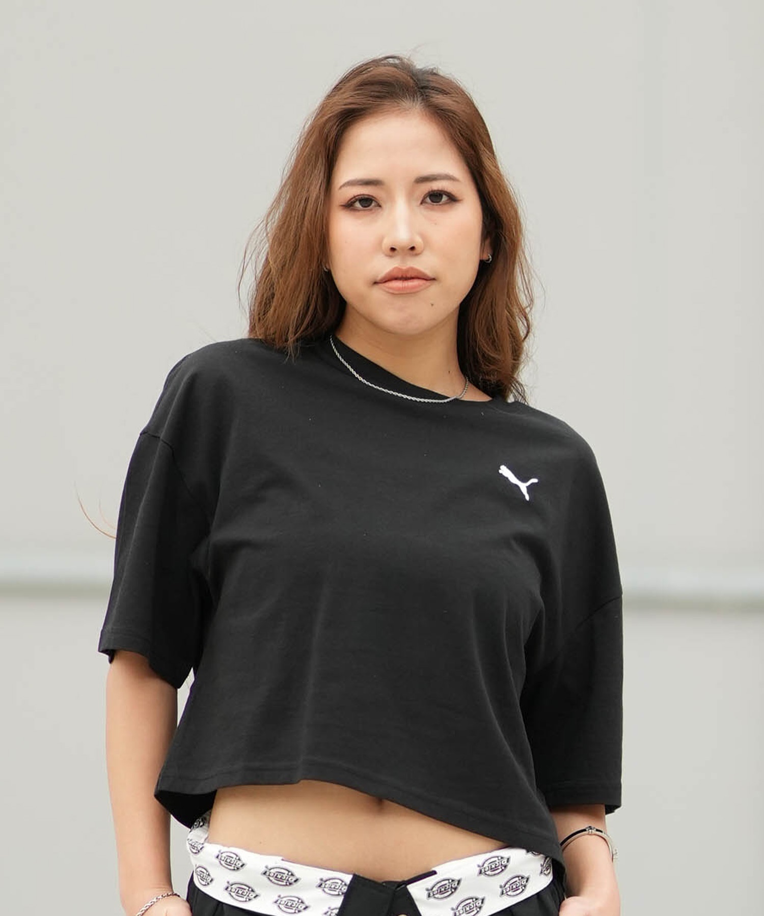 PUMA プーマ 半袖 Tシャツ レディース クロップド丈 ショート丈