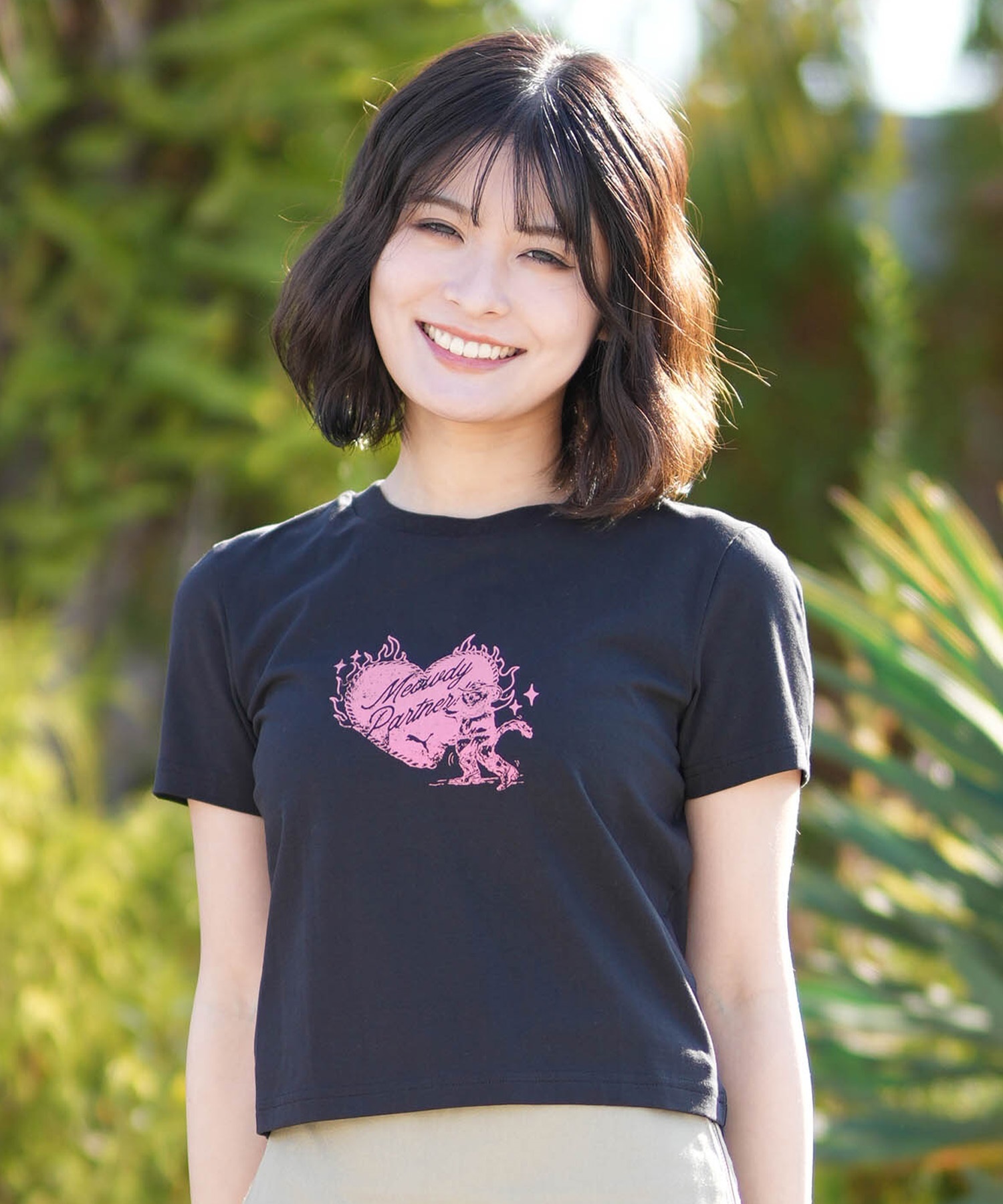 PUMA プーマ 半袖 Tシャツ レディース クロップド丈 ショート丈