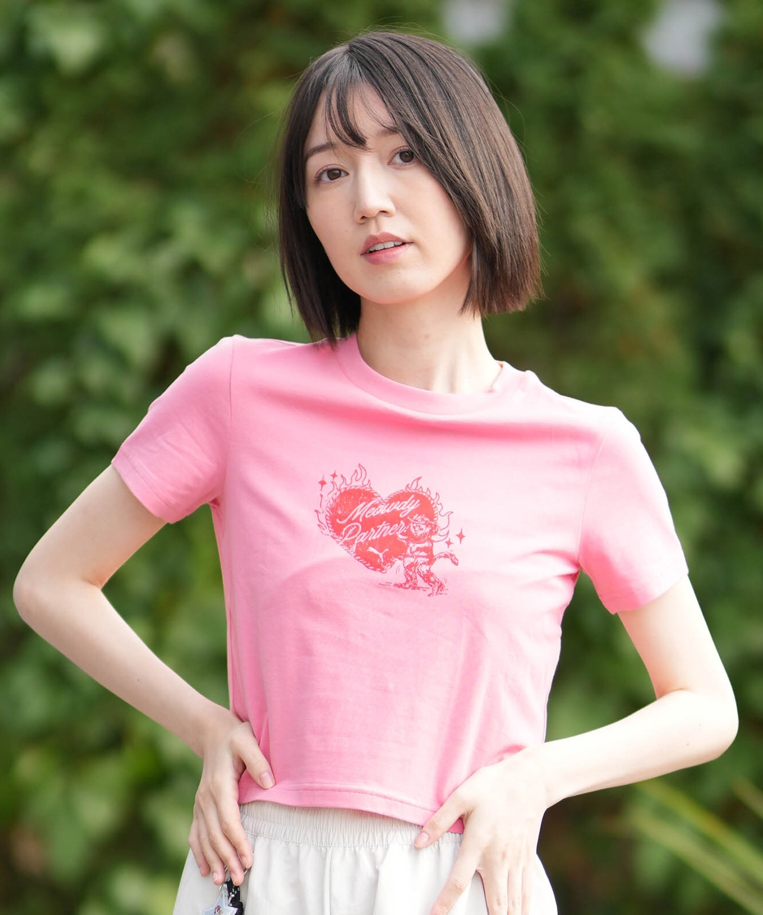 PUMA プーマ 半袖 Tシャツ レディース クロップド丈 ショート丈