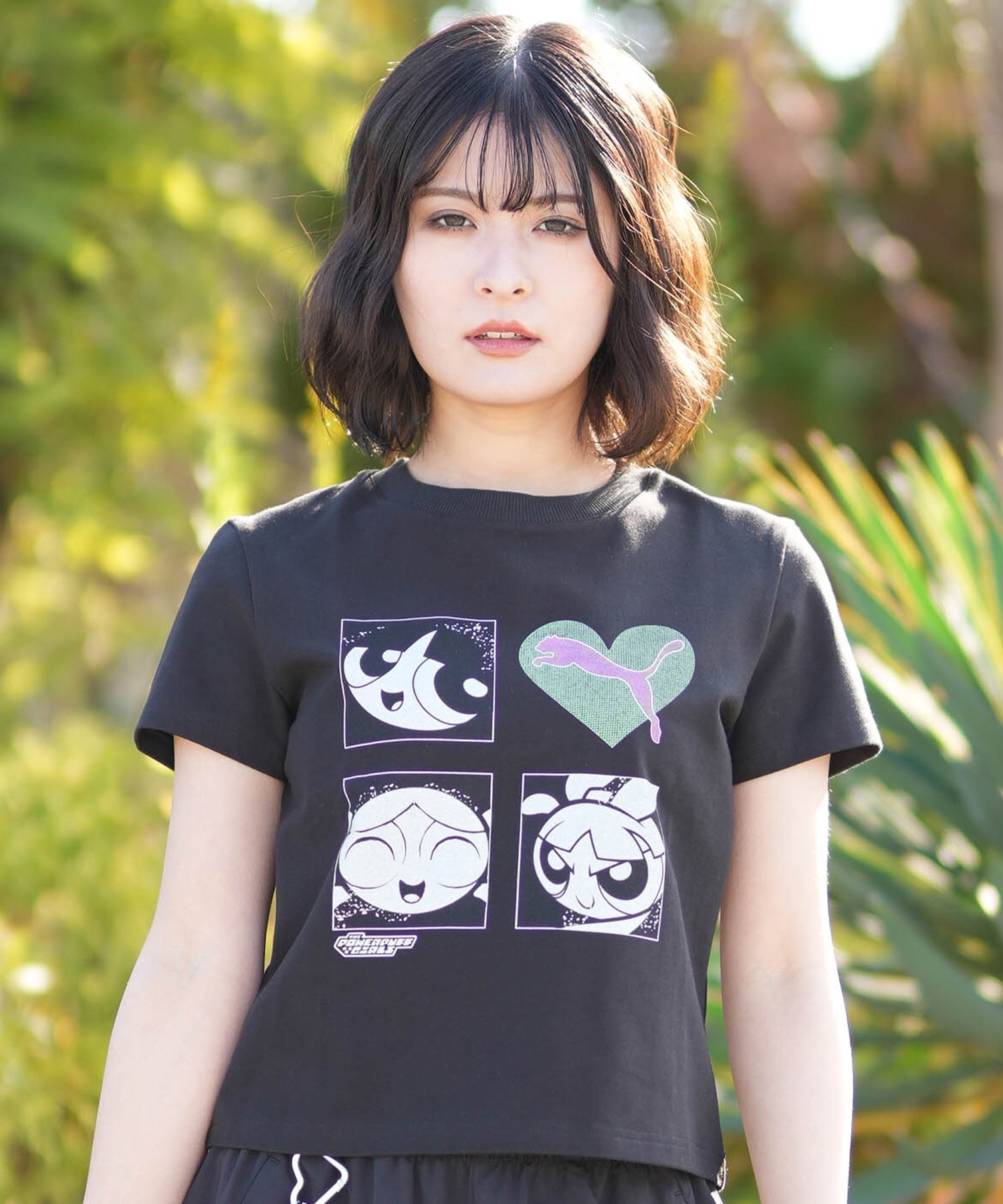 PUMA プーマ 半袖 Tシャツ レディース パワーパフガールズ コラボ PPG