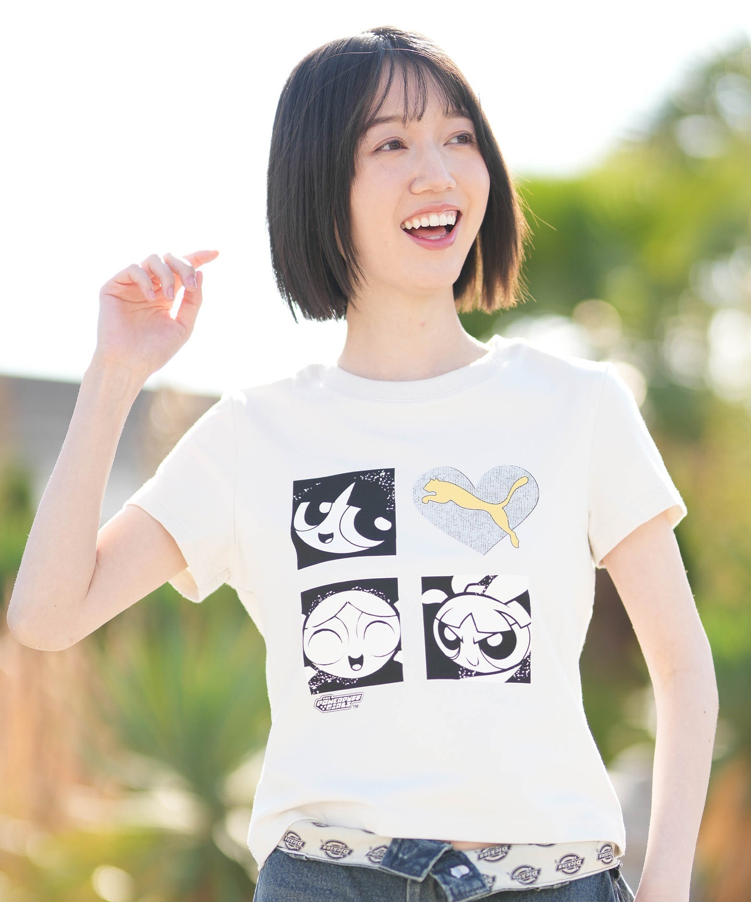 PUMA プーマ 半袖 Tシャツ レディース パワーパフガールズ コラボ PPG