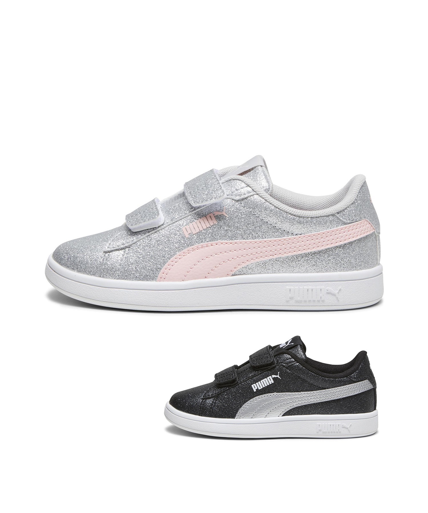 PUMA プーマ スマッシュ 3.0 グリッツグラム 394686 キッズ シューズ スニーカー(02-17.0cm)