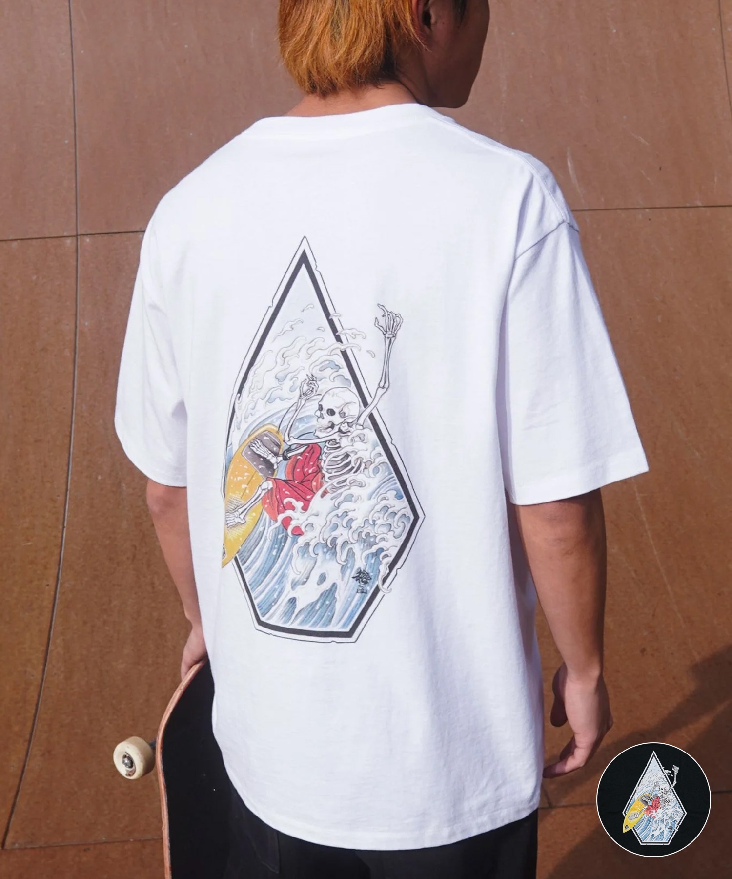 VOLCOM ボルコム 半袖 Tシャツ メンズ バックプリント NOZAKA SURF SS