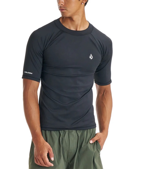VOLCOM ボルコム 水着 ラッシュガード 半袖 Tシャツ メンズ UVカット STONE LOGO SS RASH VLY261013