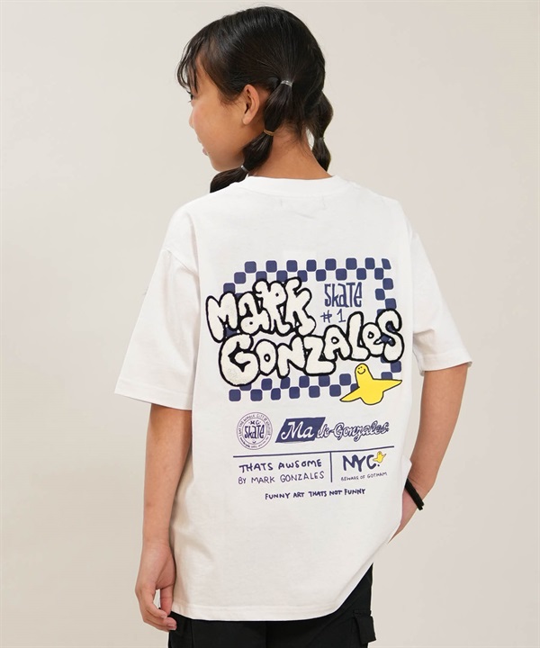 What it isNt ART BY MARKGONZALES ワット イット イズント マークゴンザレス 半袖 Tシャツ キッズ ジュニア 子供 サガラ刺しゅう MGT-26202