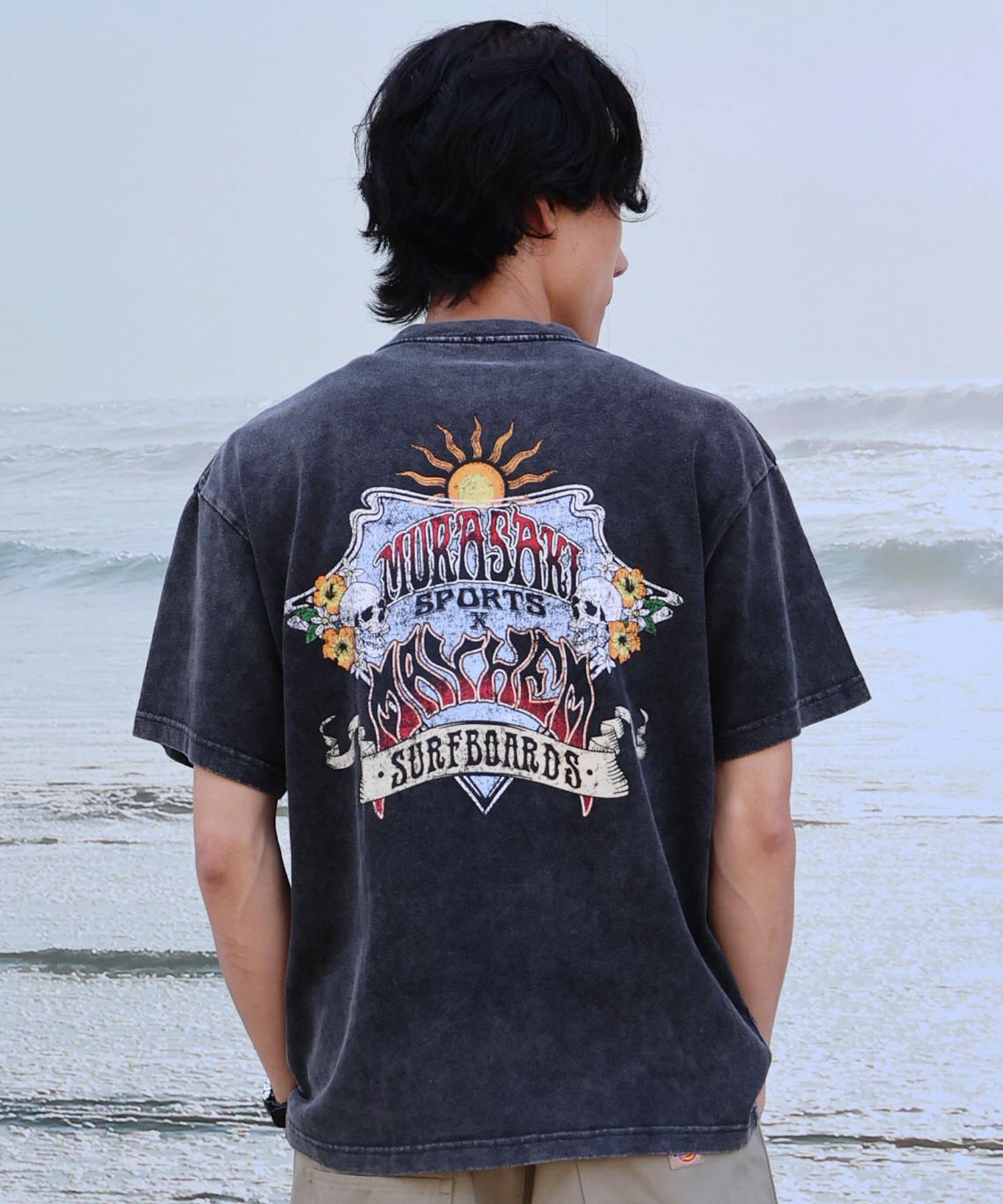 MURASAKI ムラサキ × LOST ロスト コラボレーション 半袖 Tシャツ
