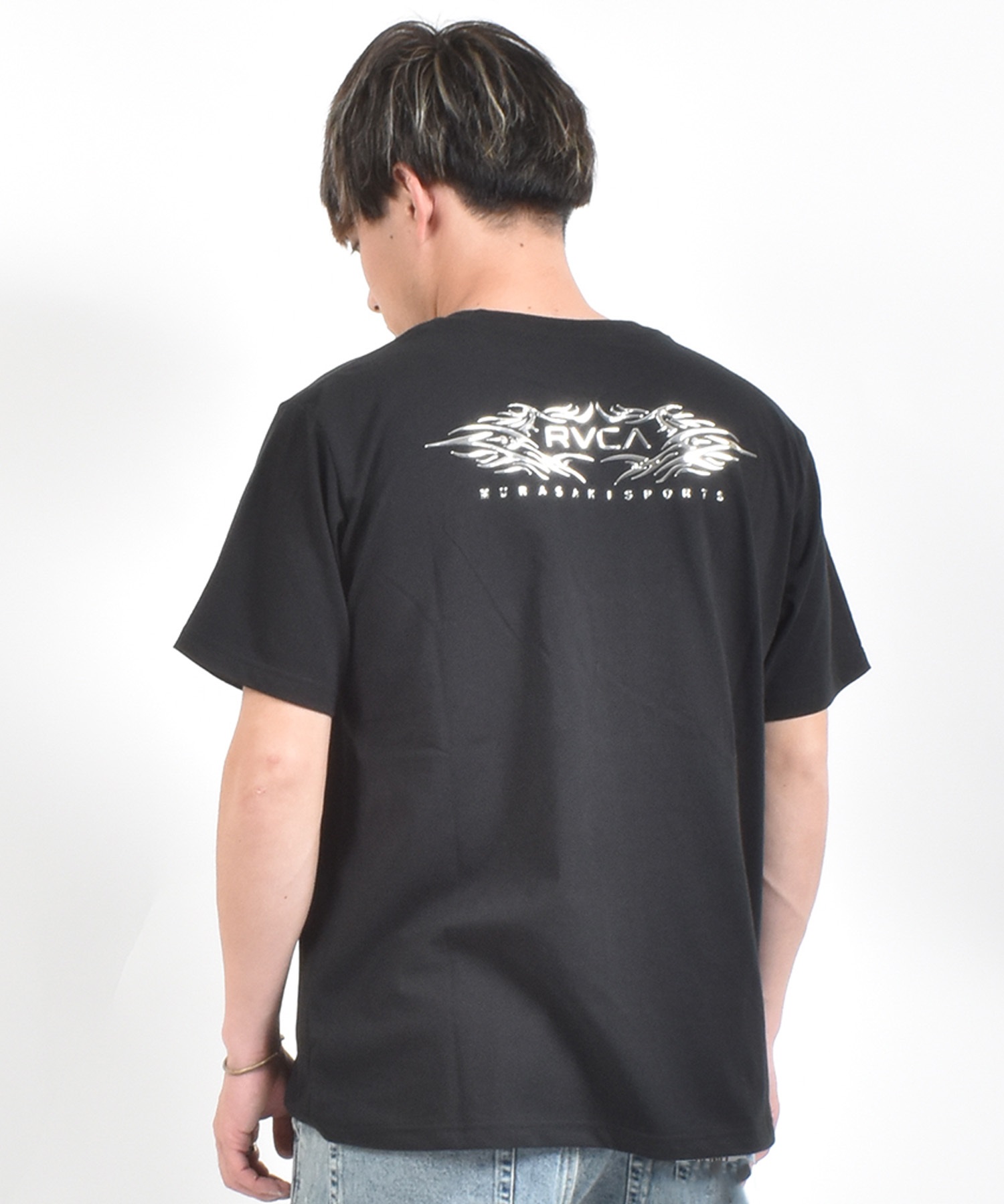 服/ファッション rvca new! MURASAKI ムラサキ × RVCA ルーカ コラボレーション 半袖 Tシャツ