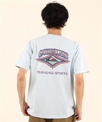 MURASAKI ムラサキ × QUIKSILVER クイックシルバー コラボレーション 半袖 Tシャツ メンズ QST262609M ムラサキスポーツ限定(BLU-M)
