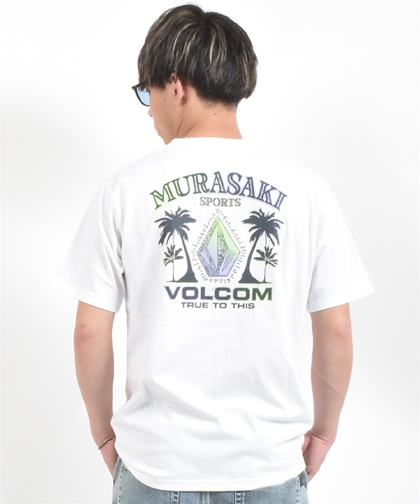 MURASAKI ムラサキ × VOLCOM ボルコム コラボレーション 半袖 Tシャツ メンズ PALM STONE SS BG05AU01 ムラサキスポーツ限定
