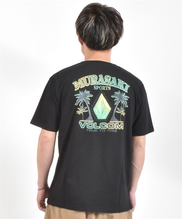 MURASAKI ムラサキ × VOLCOM ボルコム コラボレーション 半袖 Tシャツ メンズ PALM STONE SS BG05AU01 ムラサキスポーツ限定