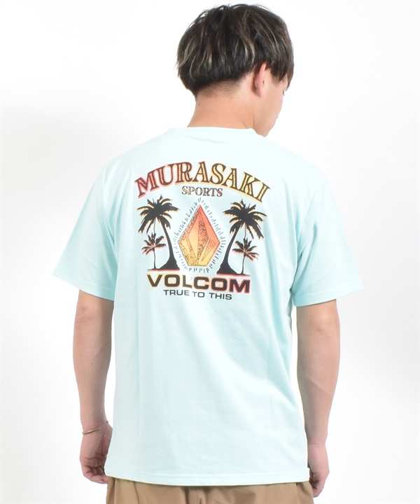 MURASAKI ムラサキ × VOLCOM ボルコム コラボレーション 半袖 Tシャツ メンズ PALM STONE SS BG05AU01 ムラサキスポーツ限定