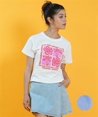 MURASAKI ムラサキ × RIPCURL リップカール 半袖 Tシャツ レディース コラボレーション クロップド丈 M RCL6S-2102(BLU-M)
