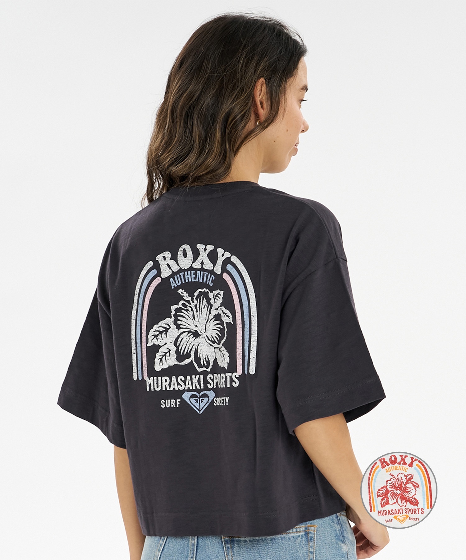 MURASAKI ムラサキ × ROXY ロキシー 半袖 コラボレーション Tシャツ