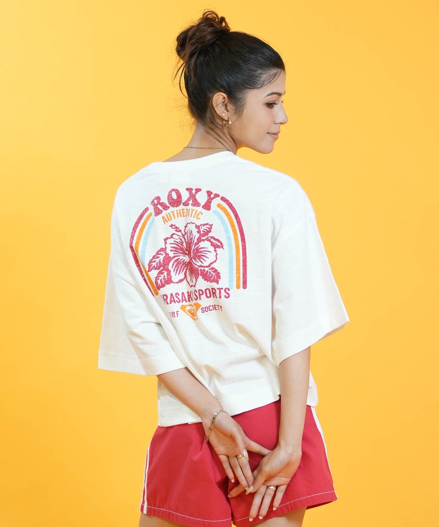 MURASAKI ムラサキ × ROXY ロキシー 半袖 コラボレーション Tシャツ