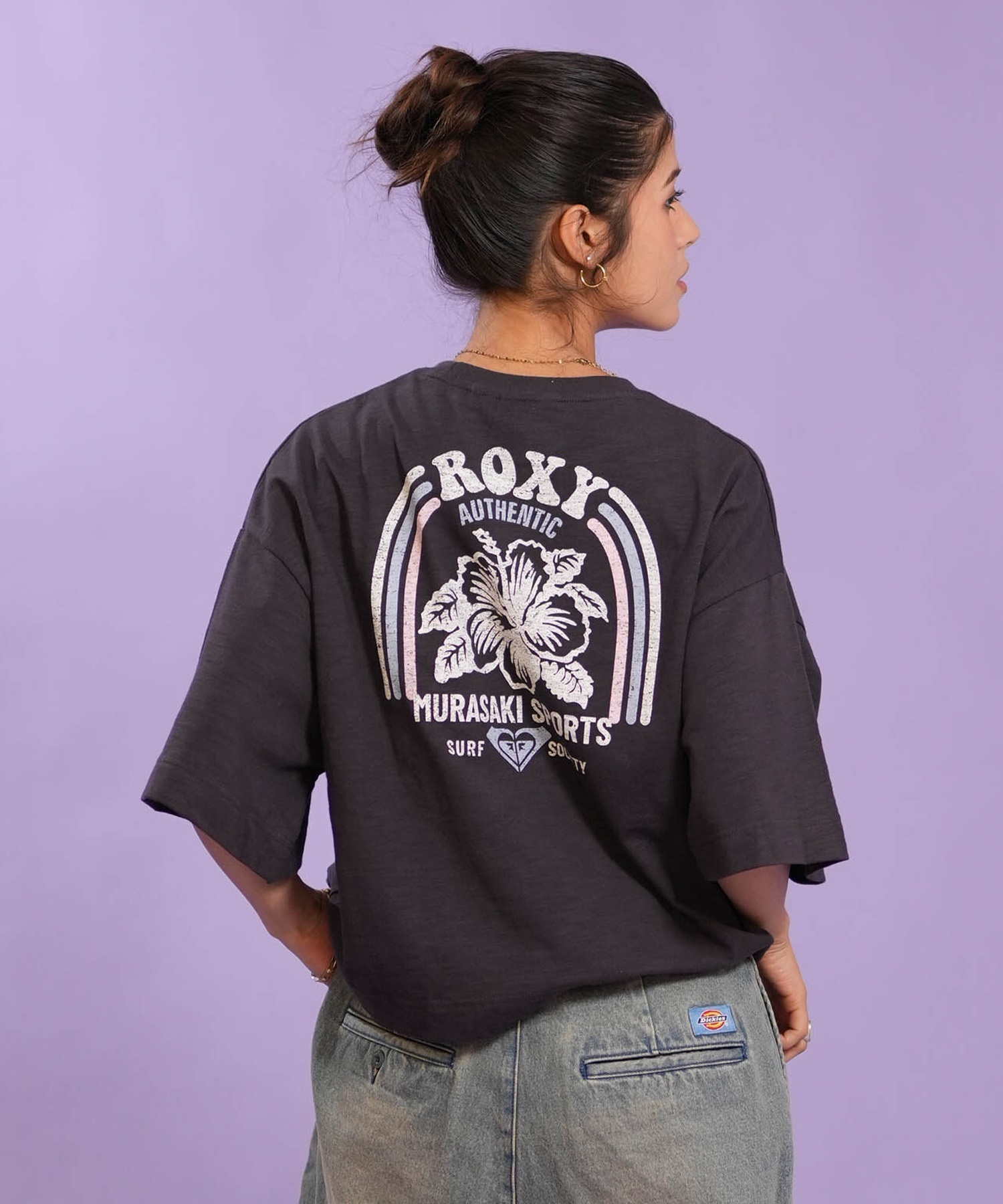 MURASAKI ムラサキ × ROXY ロキシー 半袖 コラボレーション Tシャツ