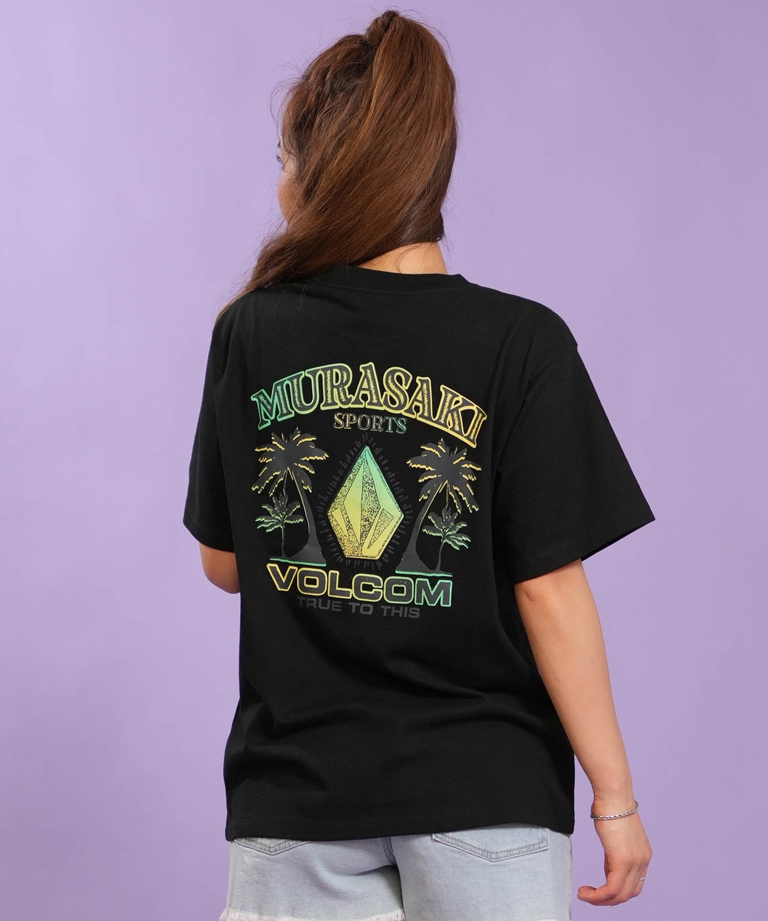 メガバス 限定　ムラサキダルマ MURASAKI ムラサキ × VOLCOM ボルコム 半袖 コラボレーション Tシャツ