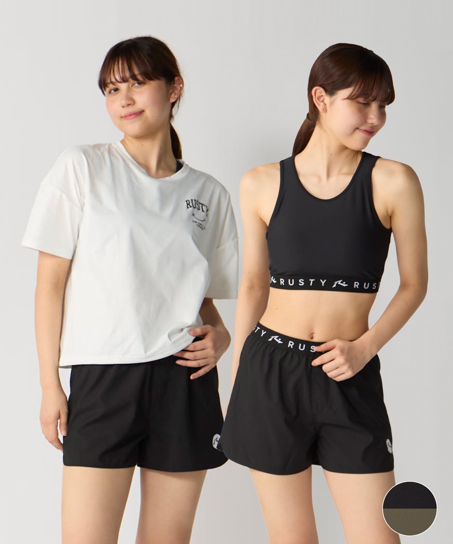 RUSTY ラスティ 水着 4点セット レディース 半袖ラッシュT ショート