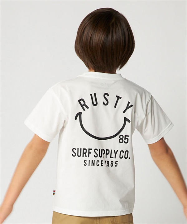 RUSTY ラスティー 水着 ラッシュガード 半袖 Tシャツ キッズ ジュニア 子供 水陸両用 ハンソデUVTシャツ 966455