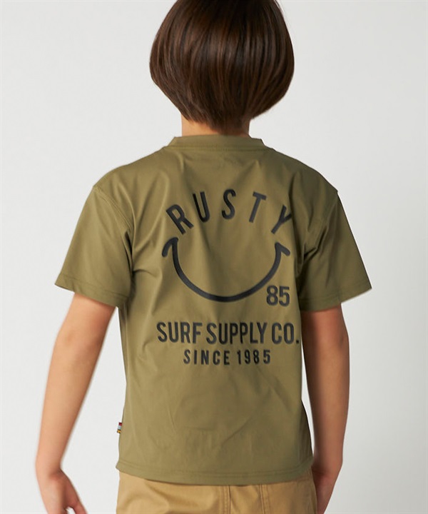 RUSTY ラスティー 水着 ラッシュガード 半袖 Tシャツ キッズ ジュニア 子供 水陸両用 ハンソデUVTシャツ 966455