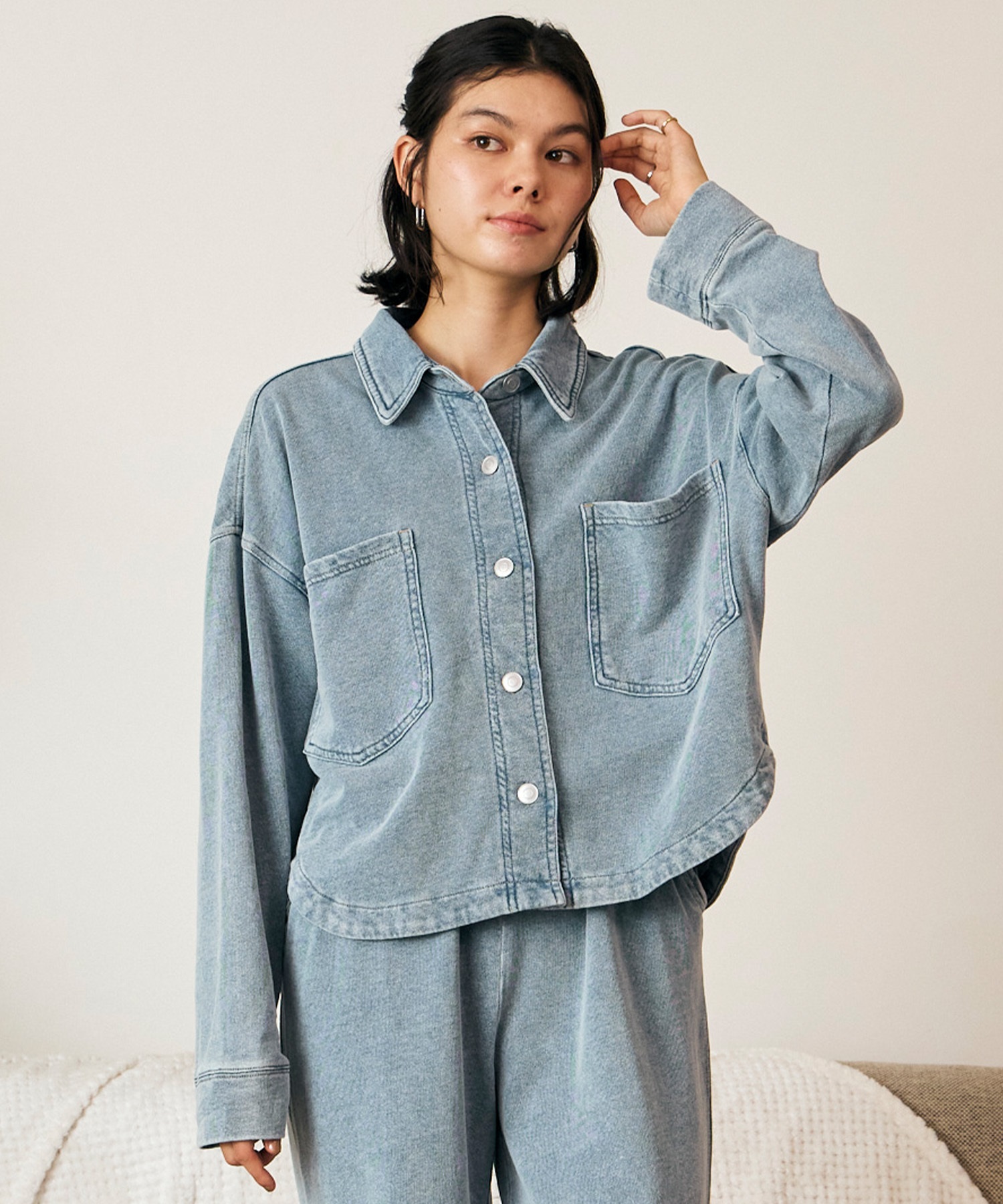 RIKKA FEMME リッカファム 長袖 シャツ レディース セットアップ対応