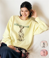 RIKKA FEMME リッカファム トレーナー スウェット レディース 裏毛 ドッググラフィック RF6F-1101(GRY-FREE)