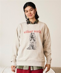 RIKKA FEMME リッカファム トレーナー スウェット レディース 裏毛 ドッググラフィック RF6F-1101(GRY-FREE)